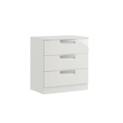 Milly High-Gloss 3 Drawer Midi Chest of Drawers