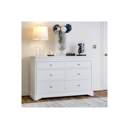 Chateau Warm White 6 Drawer Chest