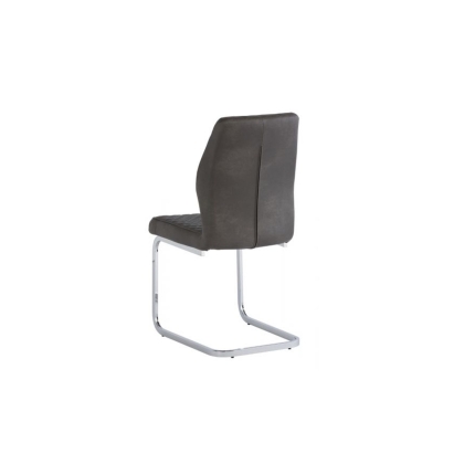 Peru PU Leather Chair in Grey