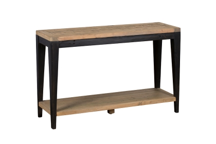Hatton Reclaimed Wood Console Table with Black Distressed Legs