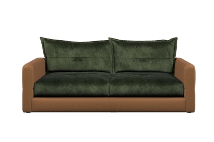 Alexander & James Quinn Leather & Fabric Mix 3 Seater Sofa