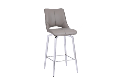Bar Stool in Taupe PU Leather
