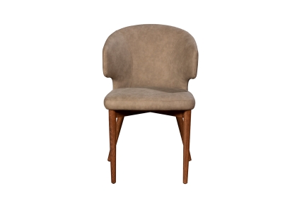 Rowan Curved Back Dining Chair with Walnut Legs (Pair)