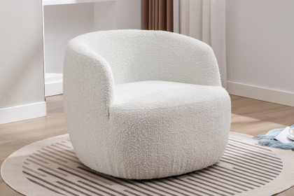 Alma Boucle Swivel Accent Chair