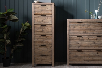 Yosemite Reclaimed Wood 6 Drawer Tall Chest of Drawers