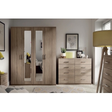 Malena Double Wardrobe with Drawers
