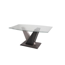 Zen Glass Dining Table with High Gloss Finish