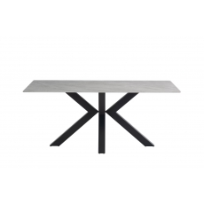 Cleveland Sintered Stone X-Frame 1.8m Dining Table with Rebecca Grey Top