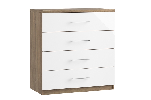 Maysons Furniture Calgary High-Gloss 4 Drawer Chest of Drawers