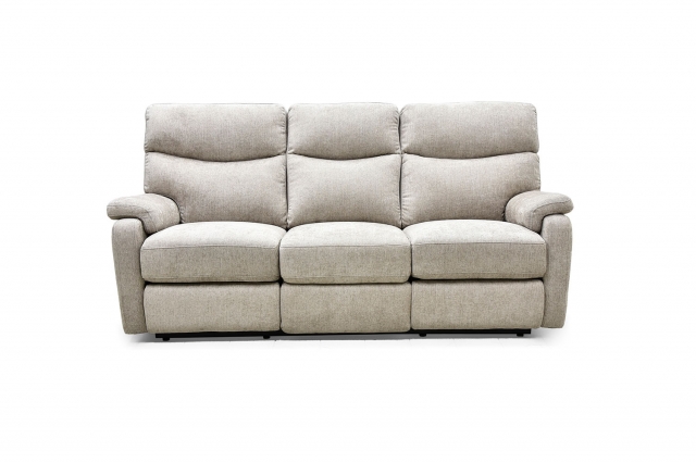 Premier Monet 3 Seater Manual Recliner Sofa in Mink Fabric - STOCK