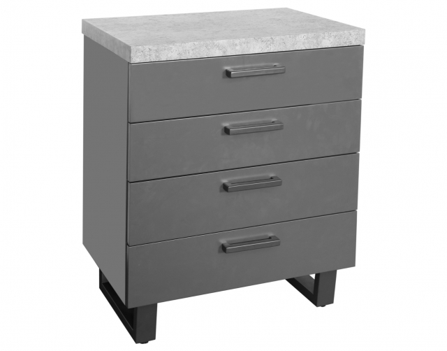 Classic Furniture Forge 4 Drawer Chest Stone Effect