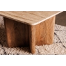 Baker Furniture Arcadia Mango Wood Coffee Table with Travertine Tops