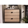 Baker Furniture Raphael Black Wood and Jute Rope 4 Drawer Chest of Drawers