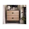 Baker Furniture Raphael Black Wood and Jute Rope 4 Drawer Chest of Drawers