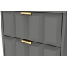 Welcome Furniture 5 Drawer Wide Chest of Drawers with Cube Panel Design