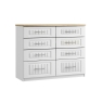 Maysons Furniture Panorama 8 Drawer Twin Chest of Drawers