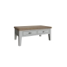 Kettle Interiors Smoked Oak Painted Grey Large Coffee Table