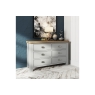 Kettle Interiors Smoked Oak Painted Grey 6 Drawer Chest