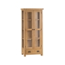 Kettle Interiors Light Rustic Oak Display Cabinet With Glass Doors