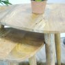 IFD Oak City - Aztec Solid Mango Wood Nest Of Tables