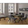 Classic Furniture Forge Stone Effect 150 Dining Set Table, Bench and 2 Chairs