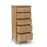 Heritage Oak City - Oregon 5 Drawer Tall Chest of Drawers