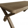Kettle Interiors Smoked Oak 2.0m Cross Legged Fixed Table