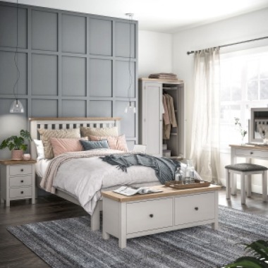 Modern Country Bedroom - Stone Grey