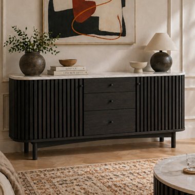 Soho Dining - Marble Top / Black