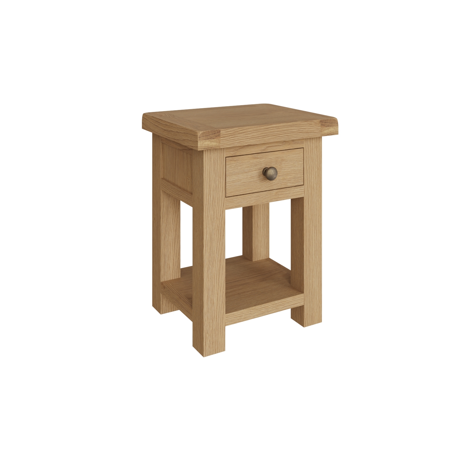 Rustic oak clearance lamp table