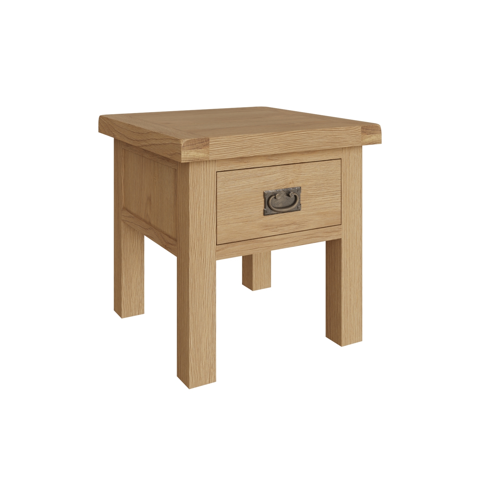 Rustic oak online lamp table