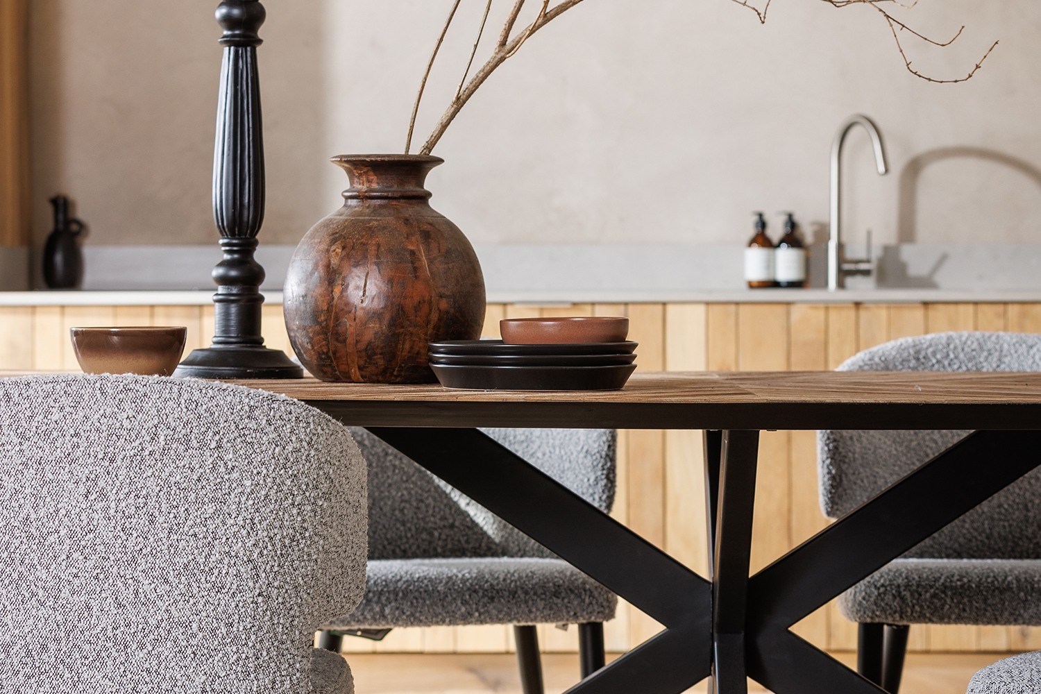 Canada Reclaimed Teak Wood 200cm Dining Table Furniture World