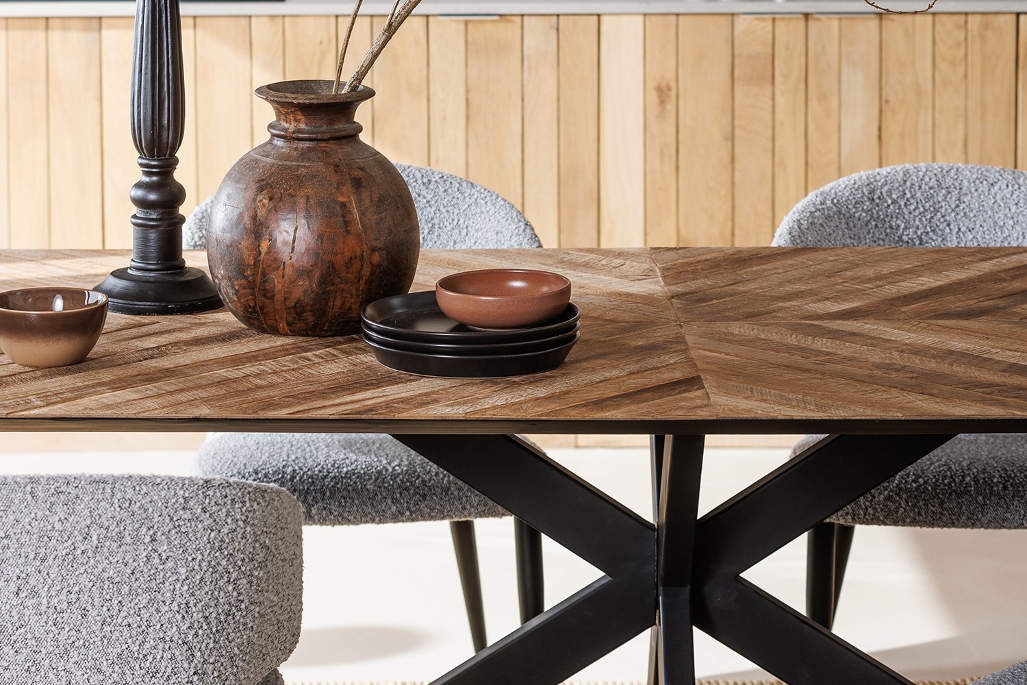 Canada Reclaimed Teak Wood 200cm Dining Table Furniture World