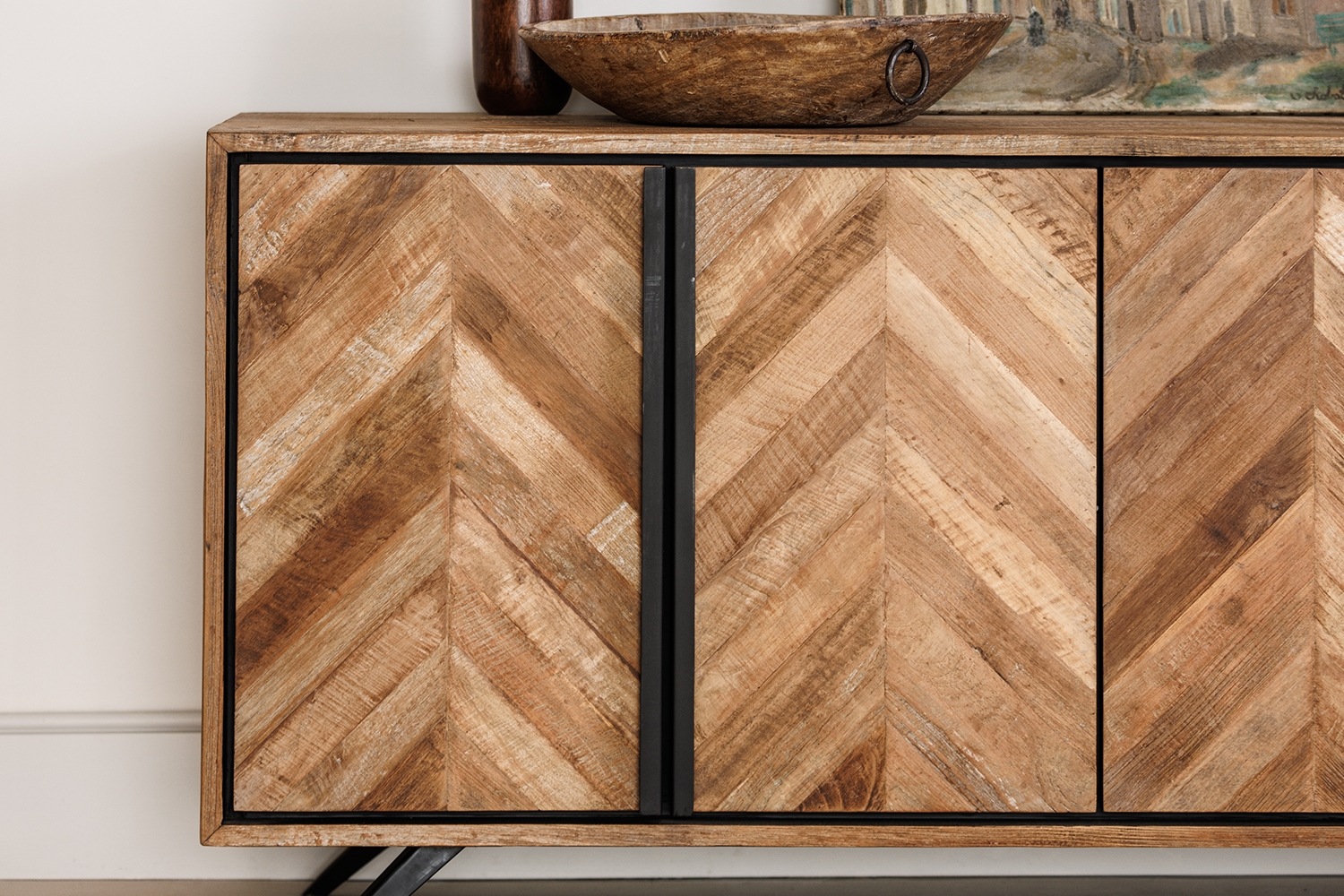 Canada Reclaimed Teak Wood Wide Sideboard Furniture World