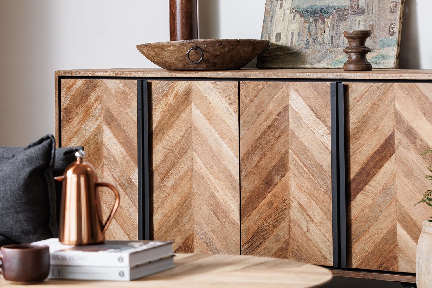 Canada Reclaimed Teak Wood Wide Sideboard Furniture World