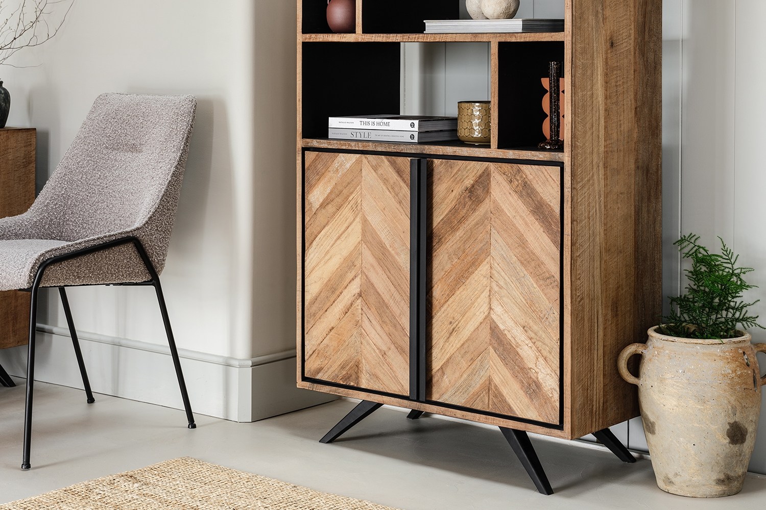 Canada Reclaimed Teak Wood Bookcase Furniture World