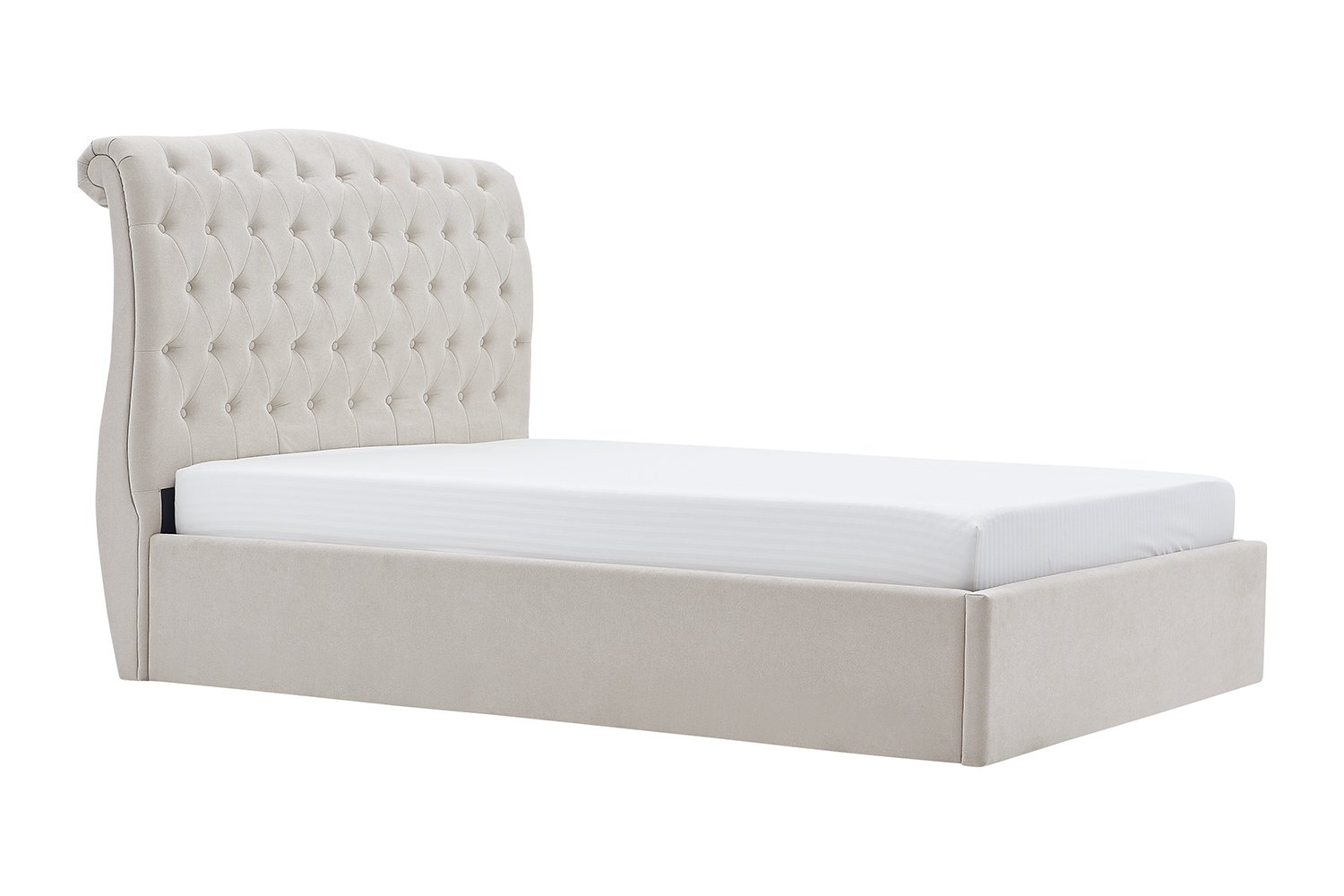 Rosalie Fabric Ottoman Storage Bed Frame in Natural Furniture World