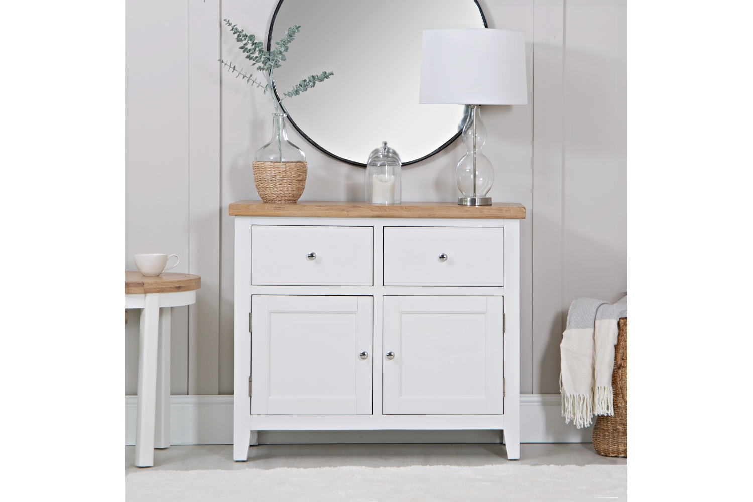 White oak top sideboard deals