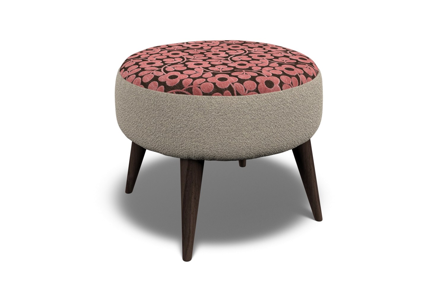 Orla Kiely Roundwood Footstool Patterned Stool Living Room