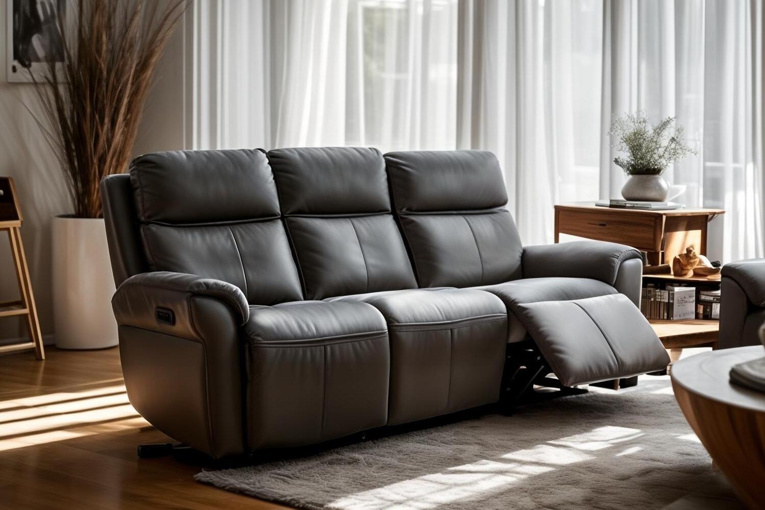 Ross Leather Electric Recliner 3 Seater Sofa | Furniture World