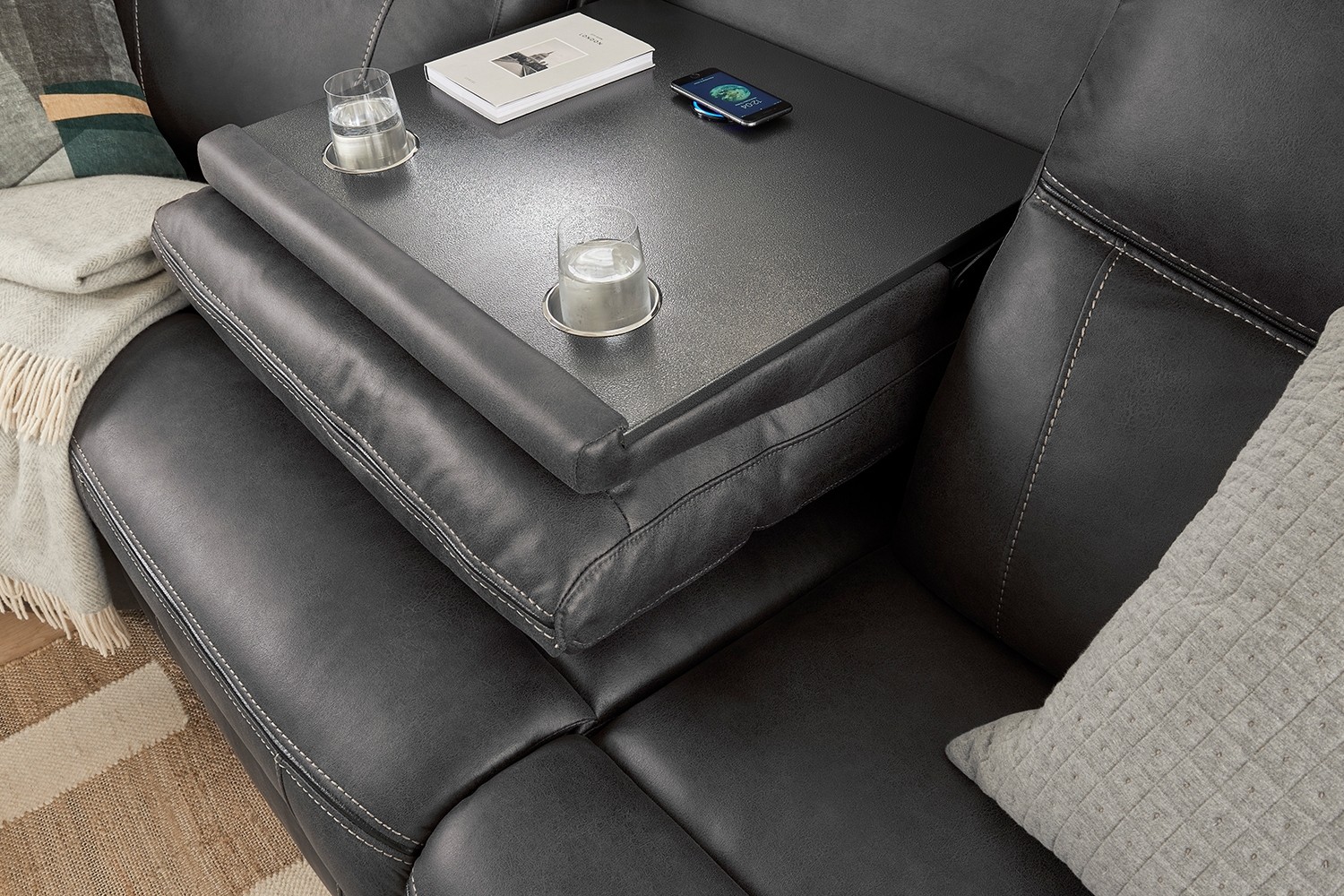 Ultimate Smart 3 Seater Power Recliner Sofa with Drop Down T ...