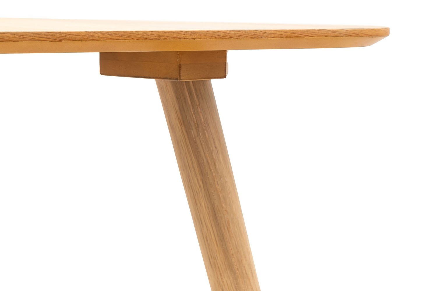 Gallery Direct Hatfield Natural Oak 80cm Small Triangular Dining Table ...