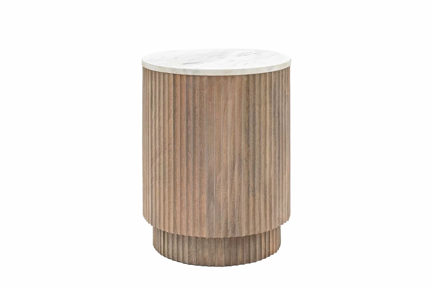 Gallery Direct Marmo Mango Wood Side Table with Marble Top
