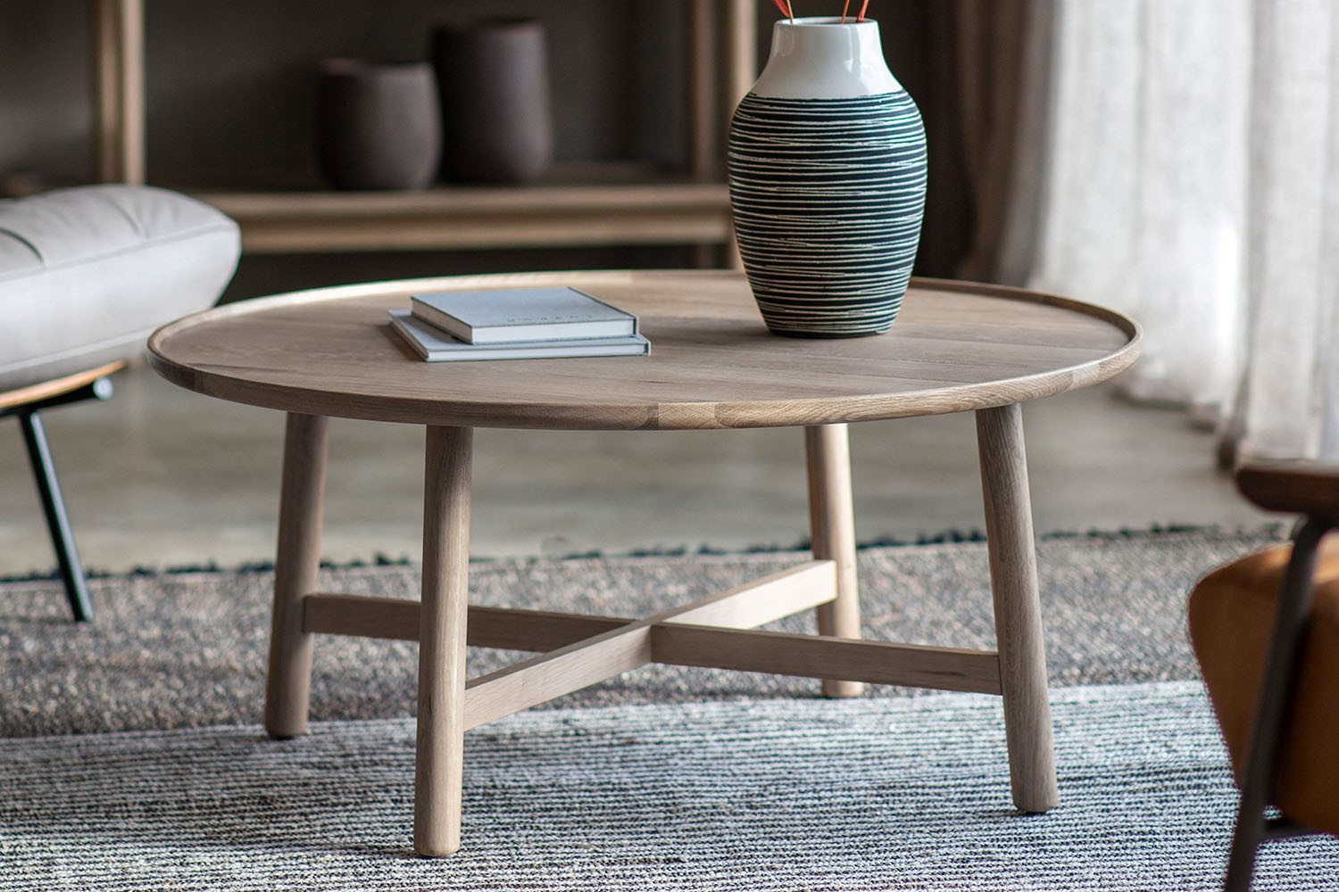 Gallery Direct Kingham Grey Oak Round Coffee Table - Furniture World