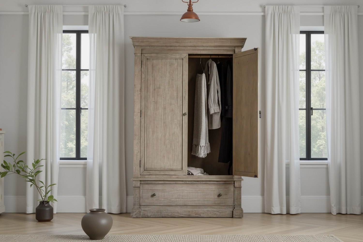 Gallery Direct Vancouver Rustic Wardrobe | Furniture World