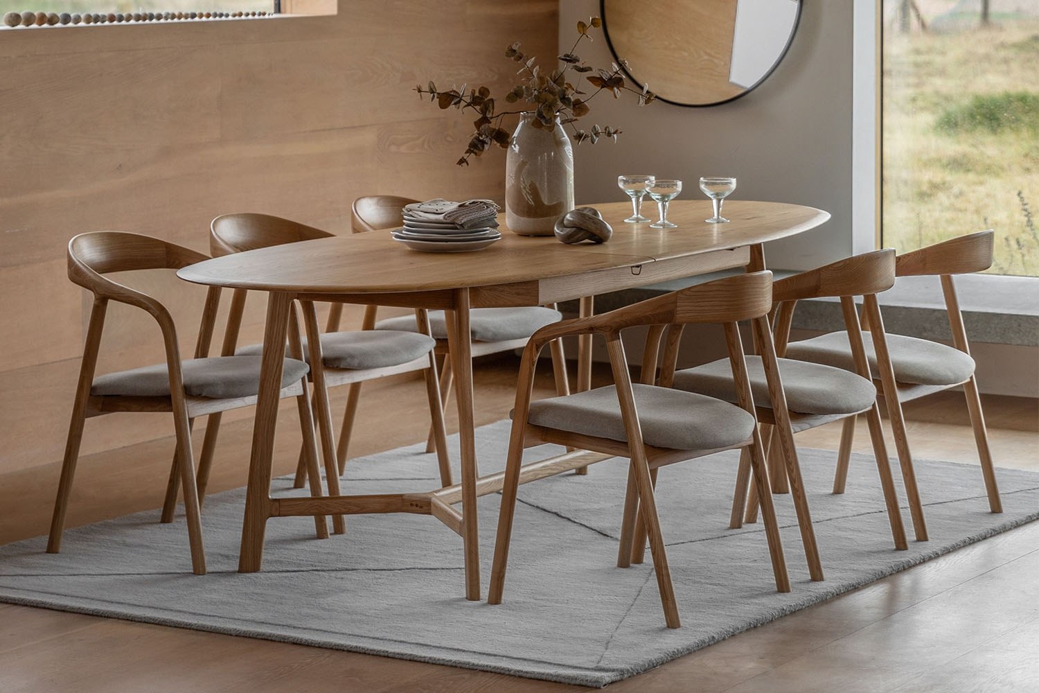 Gallery Direct Madrid Extending Dining Table in Oak | Furniture World