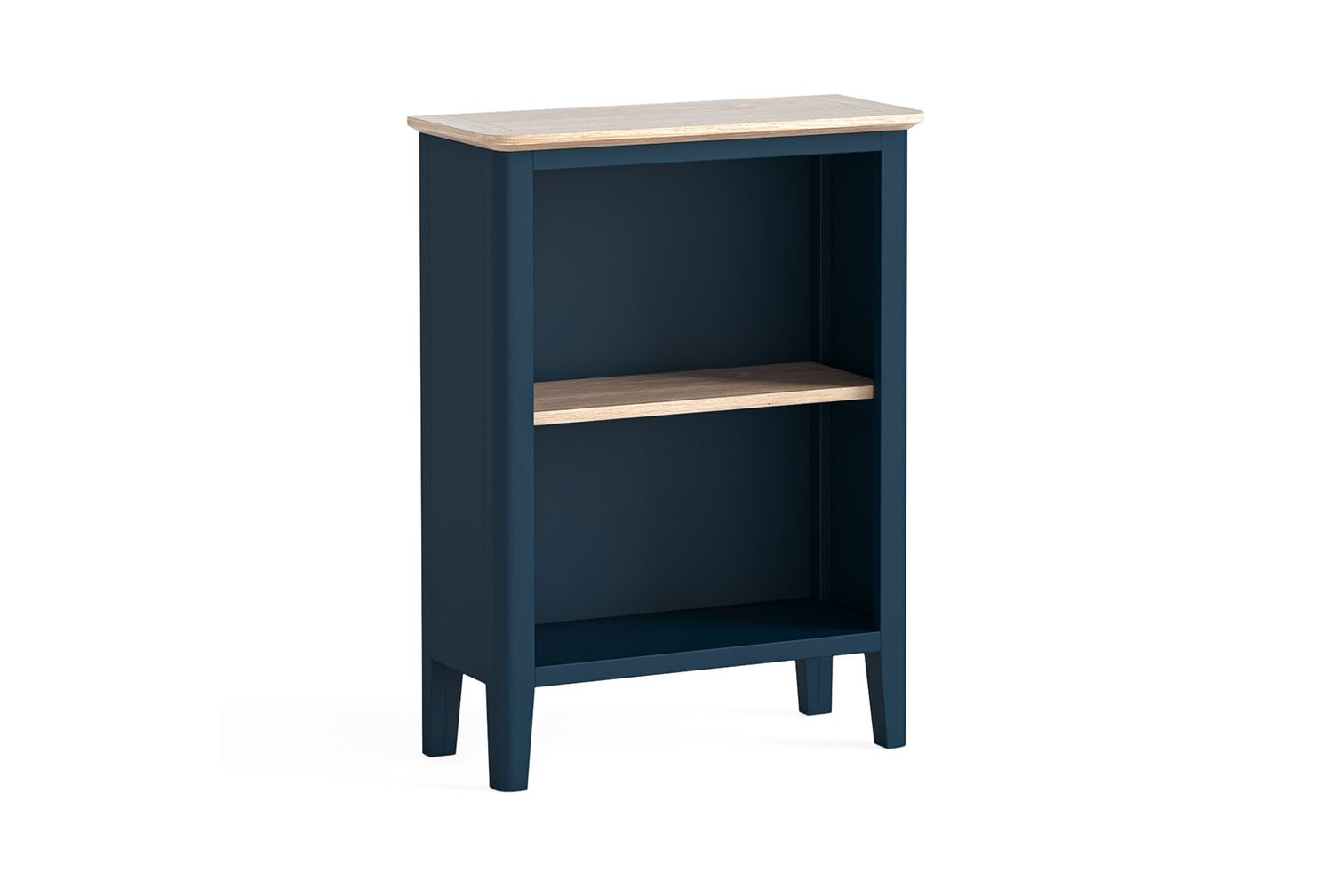 Marlow Oak Painted Navy Blue Small Bookcase | Furniture World