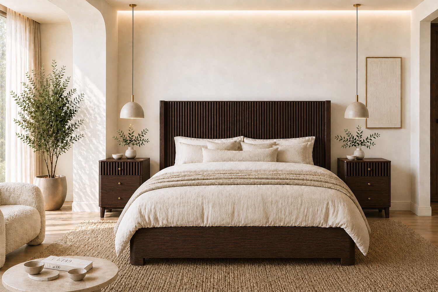 Soho Brown Oak Slatted Bed Frame - Shorwell | Furniture World