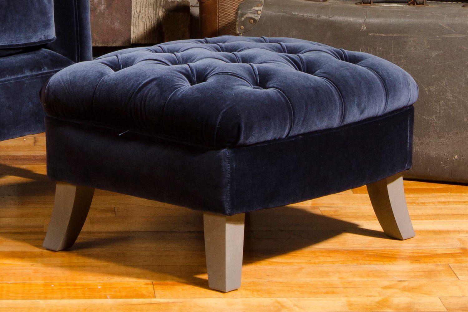 Buttoned Patterned Stool Tetrad Heritage Tate Buttoned Stool | Furniture World