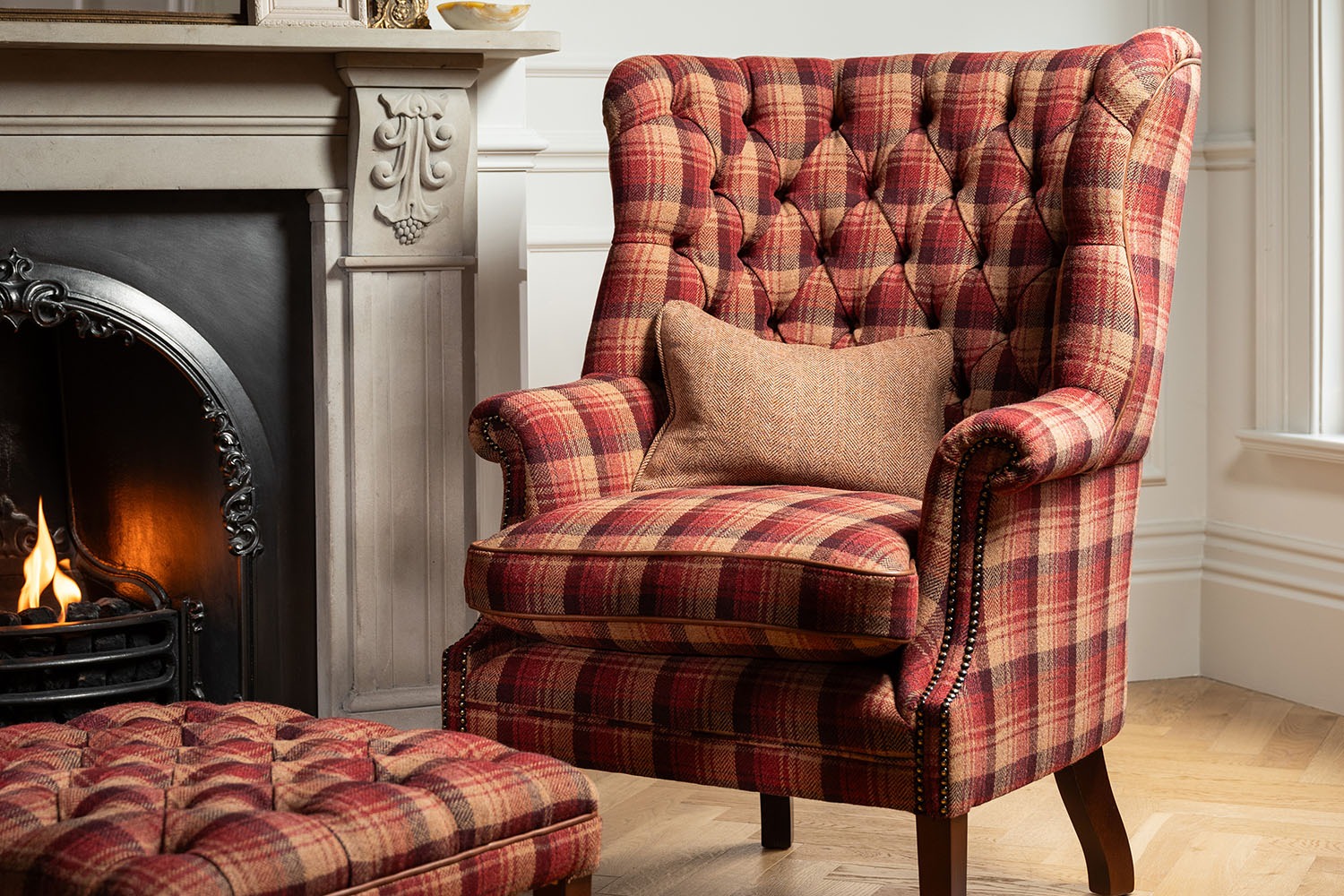 Tetrad Mackenzie Harris Tweed Wing Chair | Furniture World